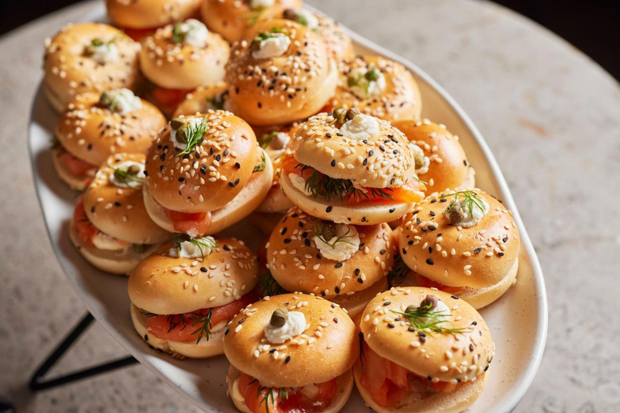 Melbourne Marriott Hotel Docklands Dış mekan fotoğraf A platter of mini bagels